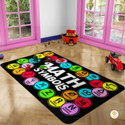 Custom Mathematics Education Rug for Classroom and Playroom
