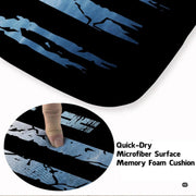 Vintage distressed area rugs illustration showing patriotic stars and frost-textured rustic hockey artwork. - thumbnail image 3 of 7