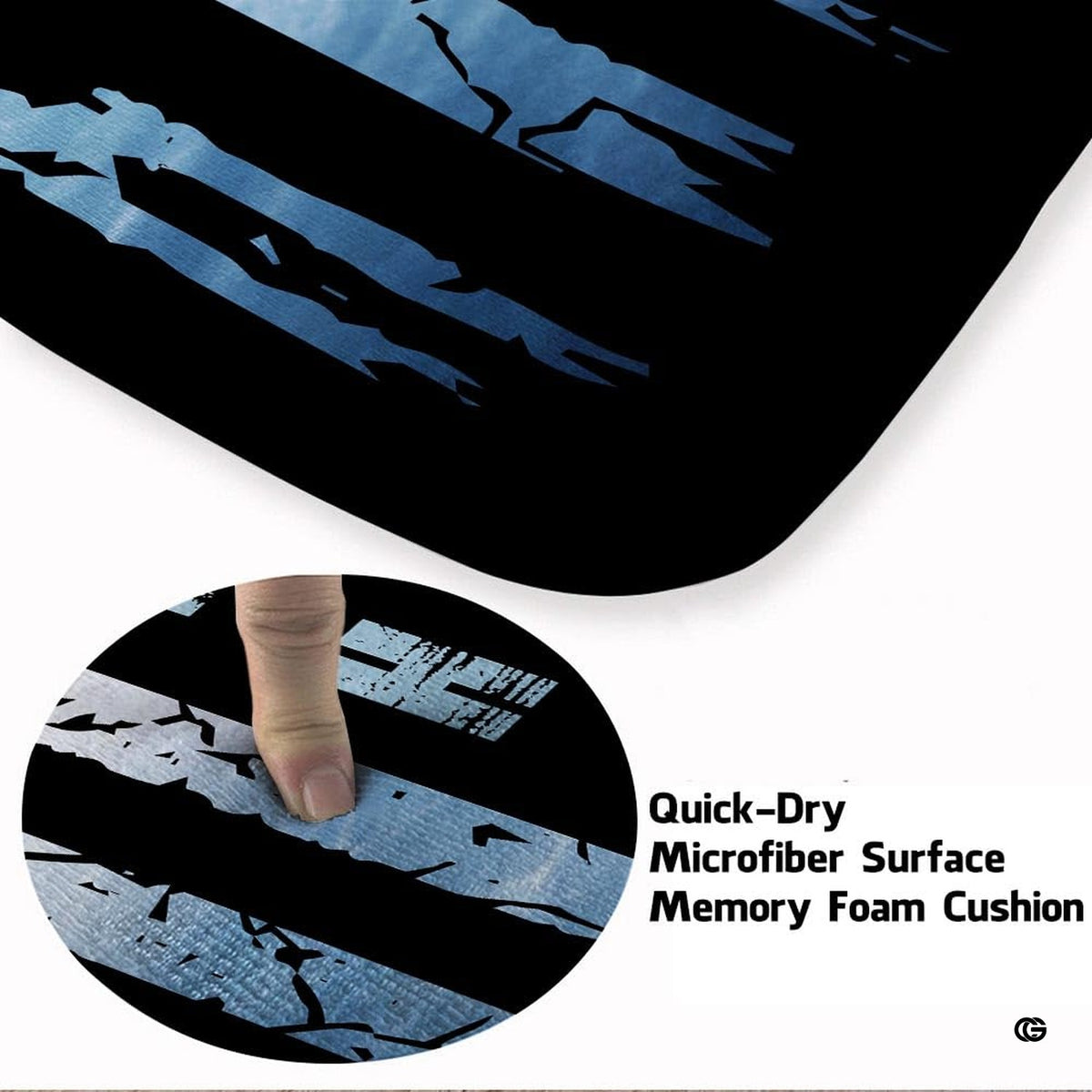 Vintage distressed area rugs illustration showing patriotic stars and frost-textured rustic hockey artwork. - image 3 of 7