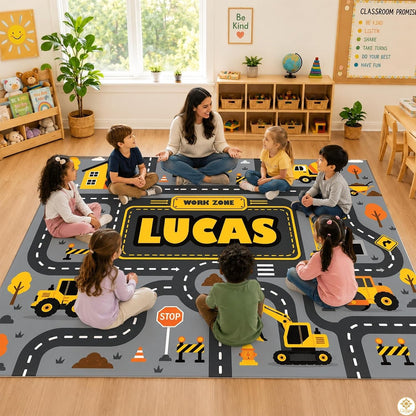 Custom Road Map Area Rug