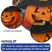 Custom Halloween 3D Optical Illusion Round Rug Skeleton Horror Area Rug (1, #6)