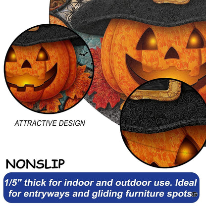 Custom Halloween 3D Optical Illusion Round Rug Skeleton Horror Area Rug (1, #6)