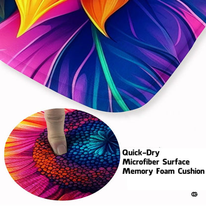 Close-up of radiant golden sunflower petals with intricate spiral disc florets on an artistic rug. - thumbnail image 3 of 8