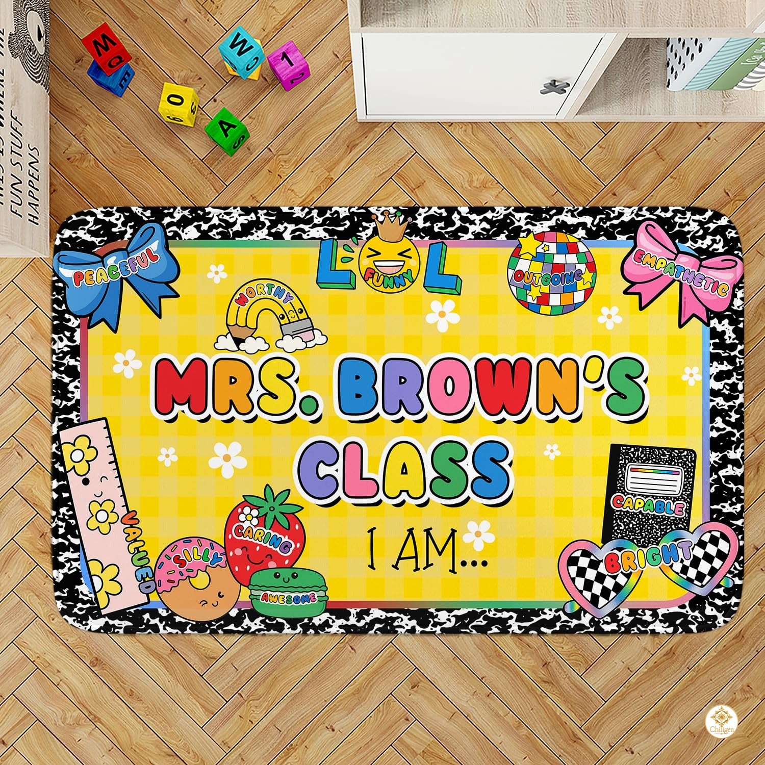 Custom Family Name Welcome Doormat with House Address - Cute Affirmations