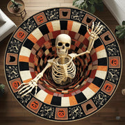 Custom Halloween 3D Effect Optical Illusion Spooky Round Rug (D9)