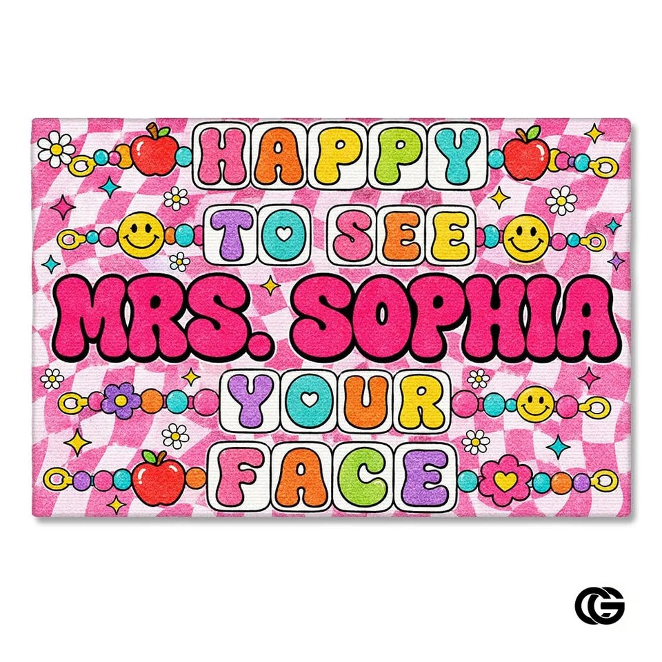 Personalized Classroom Doormat with Custom Teacher Name