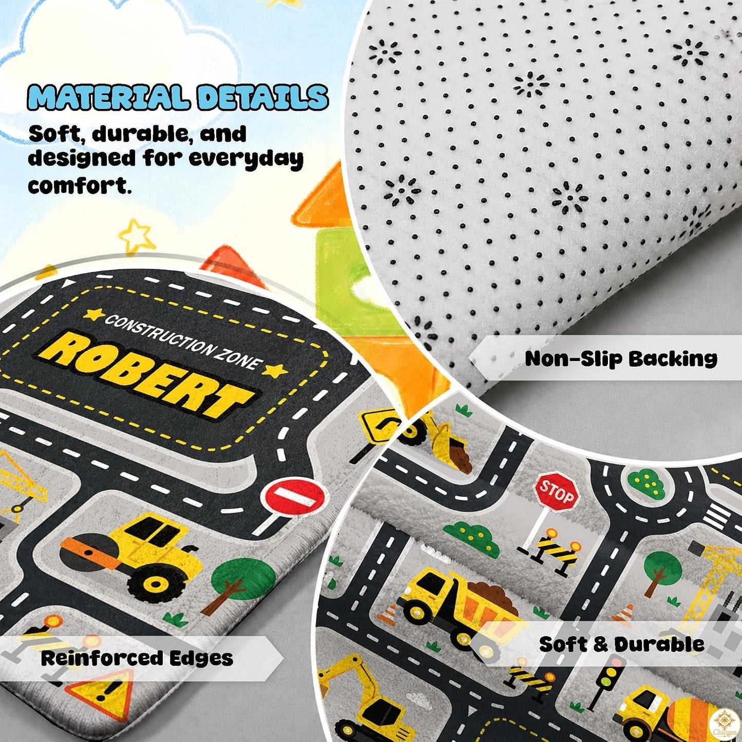 Custom Road Map Area Rug