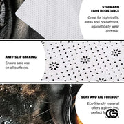 Custom Running Horse Welcome Mat for Living Room and Bedroom - Horse-ds12