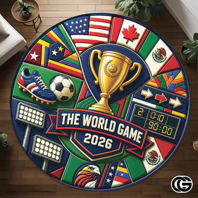 Custom Soccer Championship Welcome Mat for Front Door and Entryway