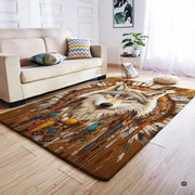 Infographic detailing the anti-slip dotted backing and durable edge stitching of the rug - thumbnail image 4 of 7