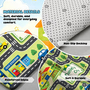 Personalized Road Map Welcome Mat with Custom Name and Streets