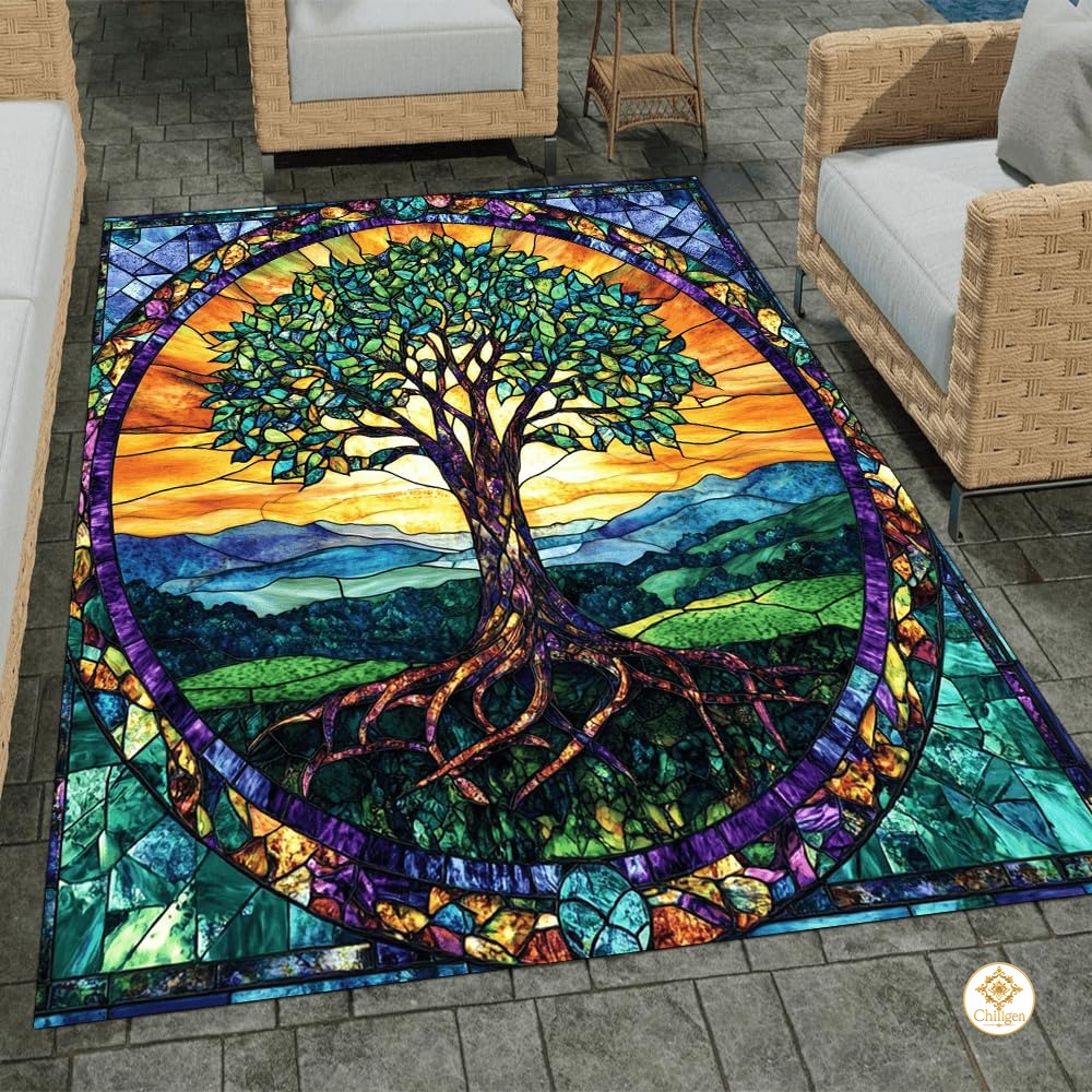 Custom Tree of Life Welcome Mat for Entryway and Living Room - Tree-ds15