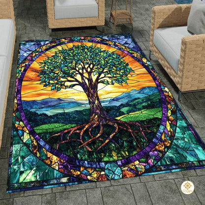 Custom Tree of Life Welcome Mat for Entryway and Living Room - Tree-ds15