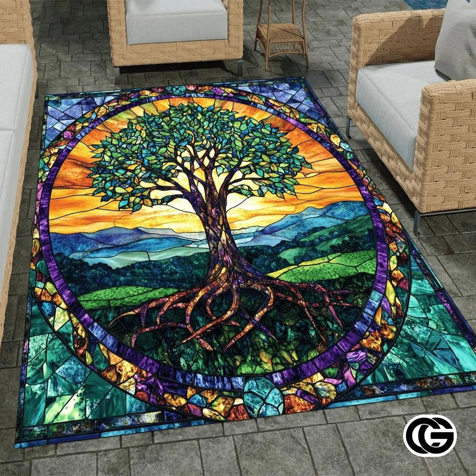 Custom Tree of Life Welcome Mat for Entryway and Living Room - Tree-ds15