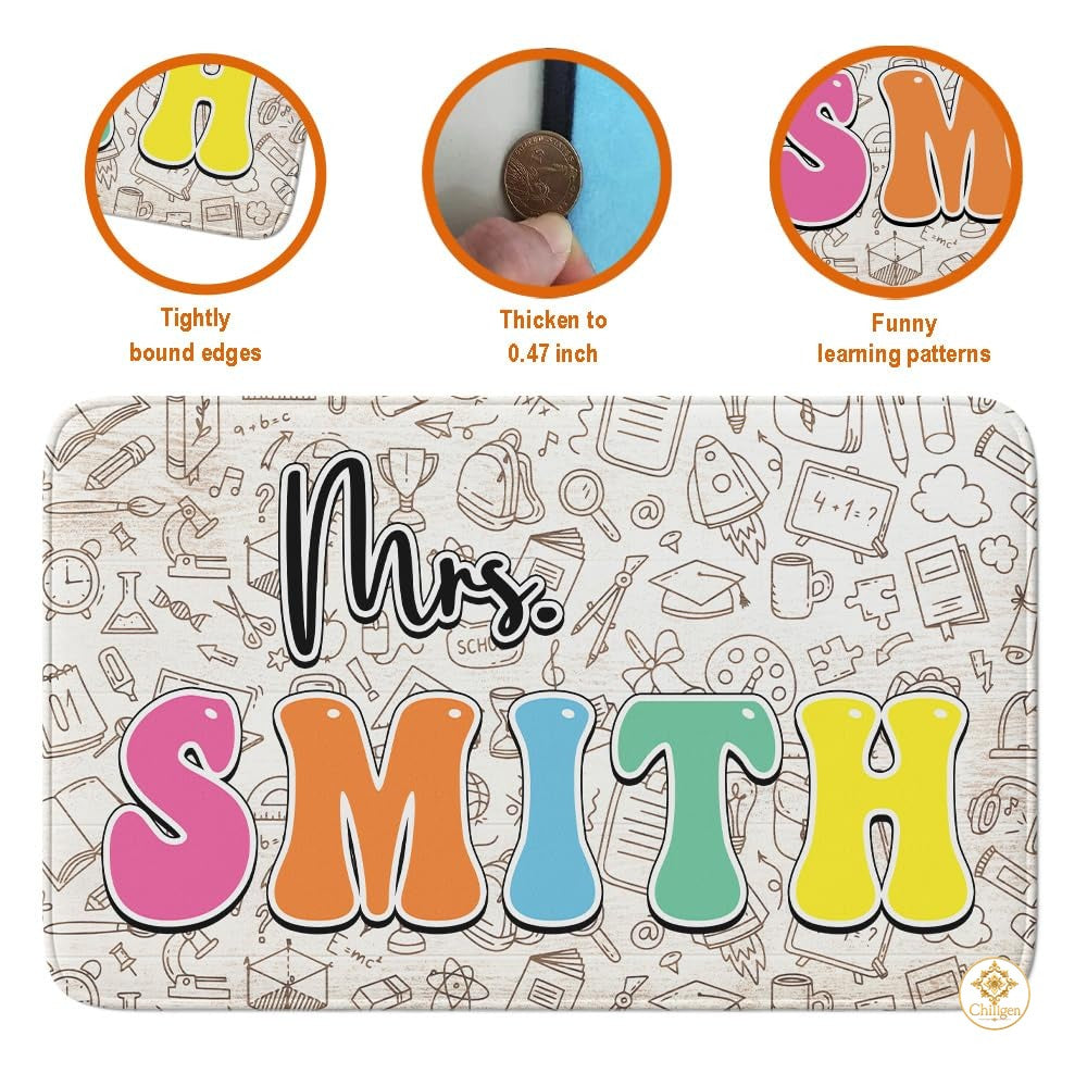 Custom Composition Notebook Rug for Classroom and Bedroom - Classroom Vintage Style / 2' x 3' (Rectangular)