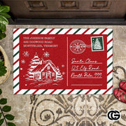 Personalized Christmas Doormat with Custom Family Name and Text