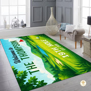 Custom Golf Area Rug with Non Slip Design and Low Pile