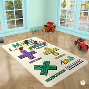 Custom Math Education Rug for Playroom and Classroom - Math D4 / 3' x 5' (Rectangular)