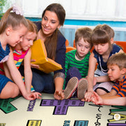 Custom Math Education Rug for Playroom and Classroom - Math D4 / 3' x 5' (Rectangular)