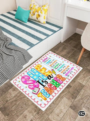 Personalized Welcome Doormat with Teacher Name and Notebook Pattern