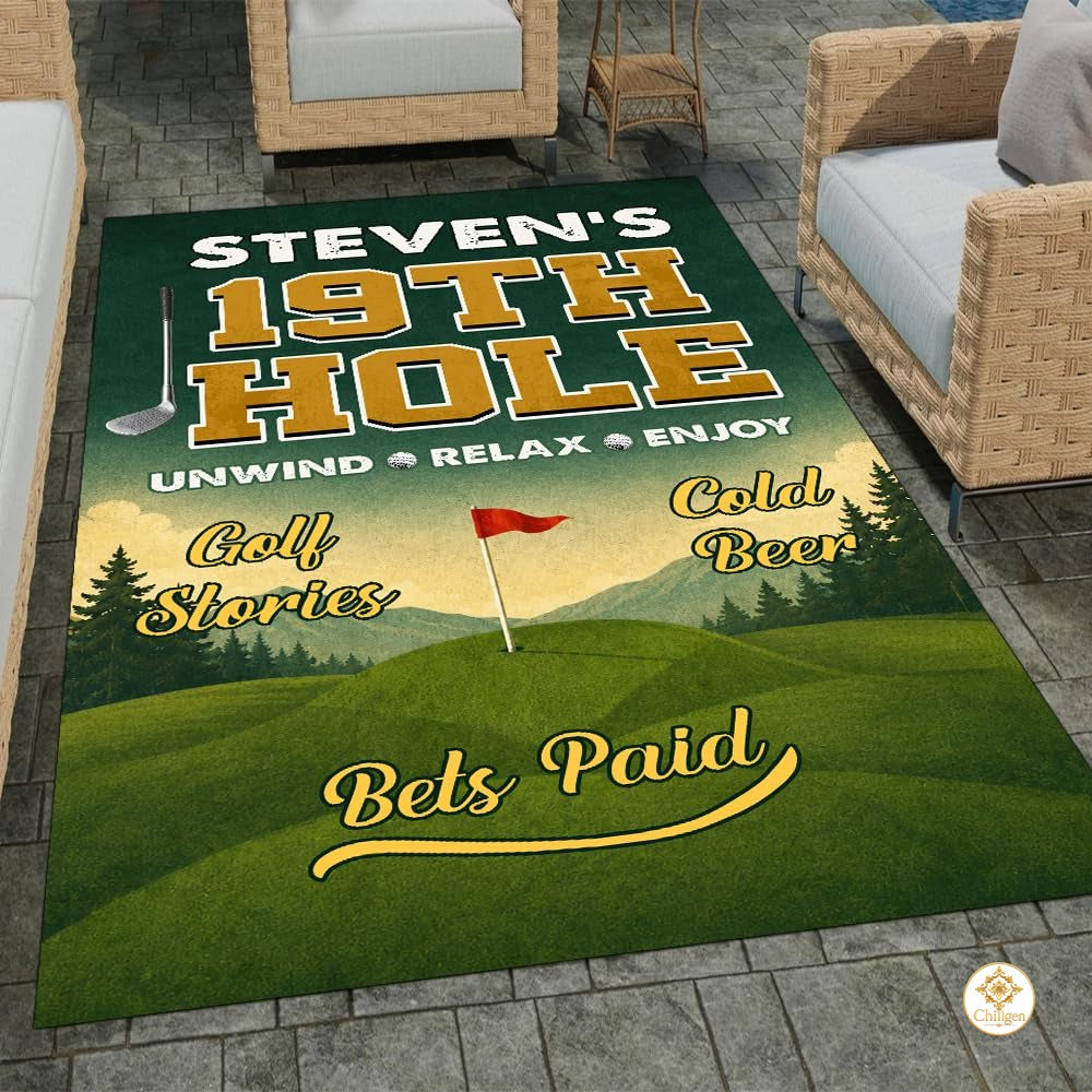 Custom Golf Welcome Mat for Front Door and Entryway - Style 10