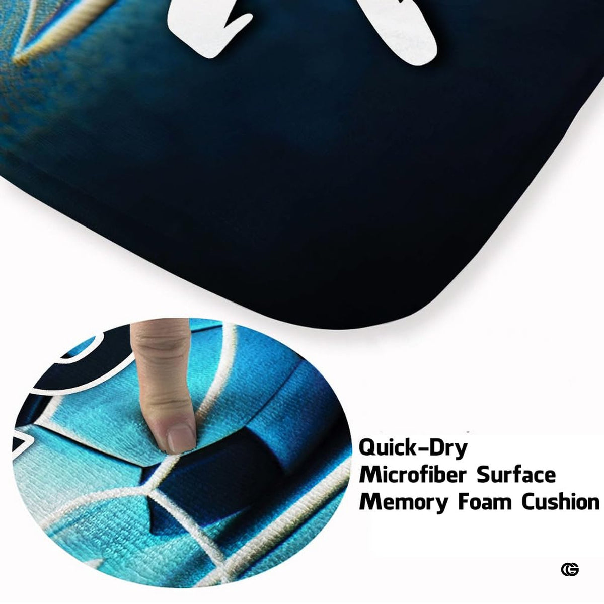 Soft low-pile microfiber surface texture on soccer goal net sports area rug - image 3 of 8