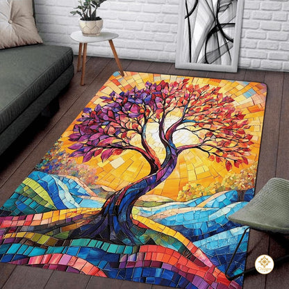 Custom Tree of Life Doormat with Celtic Pattern and Non Slip Backing - Tree-ds01