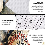 Baseball Area Rug