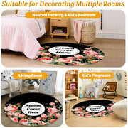 Personalized Vinyl Record Rug with Photo and Song Name