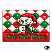Personalized Christmas Doormat with Custom Family Name