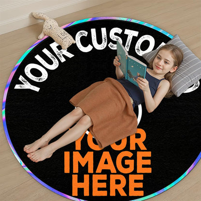 Personalized Vinyl Record Rug with Photo and Song Name
