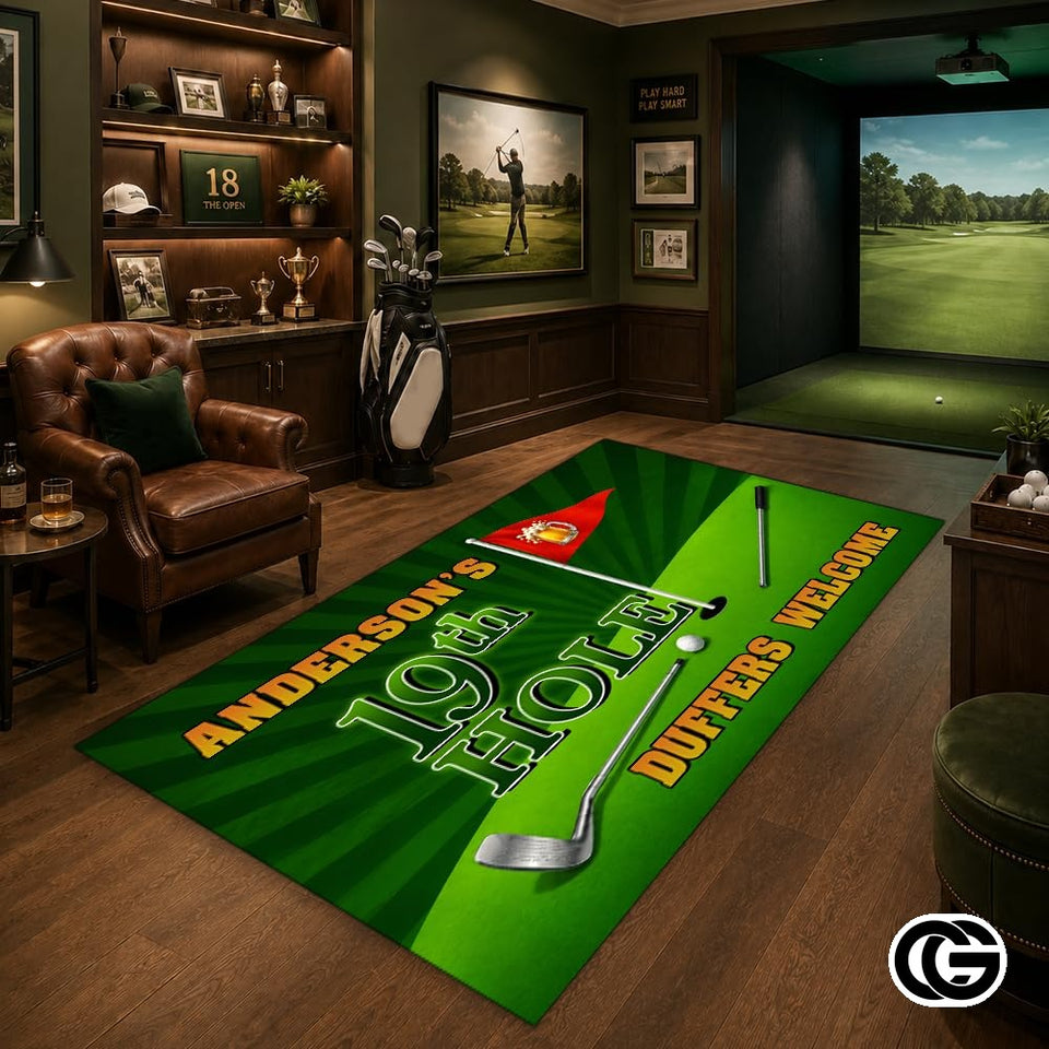 Custom Golf Welcome Mat for Front Door and Entryway