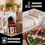 Personalized Football Shaped Rug, Non-Slip Washable Sport Carpet (A01)