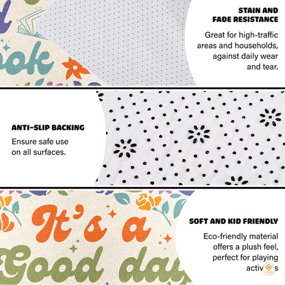 Custom Book Rug for Classroom and Reading Nooks - A Good Day To...