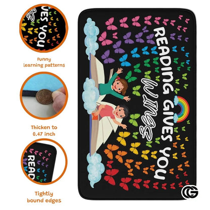 Custom Reading Rug for Classroom and Library - Butterflies