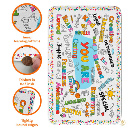 Personalized Welcome Doormat with Family Name and Address - Positive Affirmations