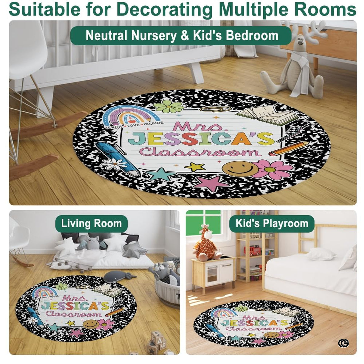 Studio floor view showcasing the whimsical stationery, smiley face icon, and stationery artwork arrangement - image 9 of 9