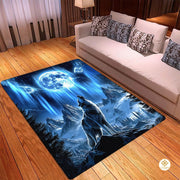Custom Galaxy Wolves Rug for Boy Room and Living Room