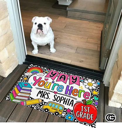 Personalized Classroom Doormat with Custom Teacher Name
