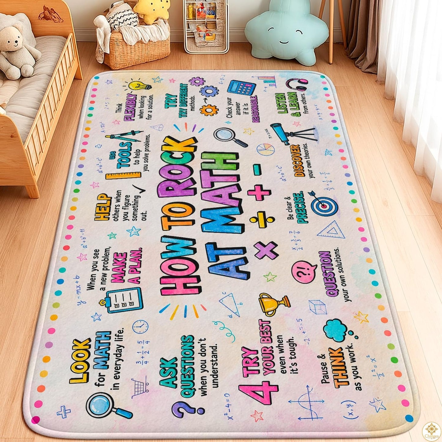 Custom Math Area Rug