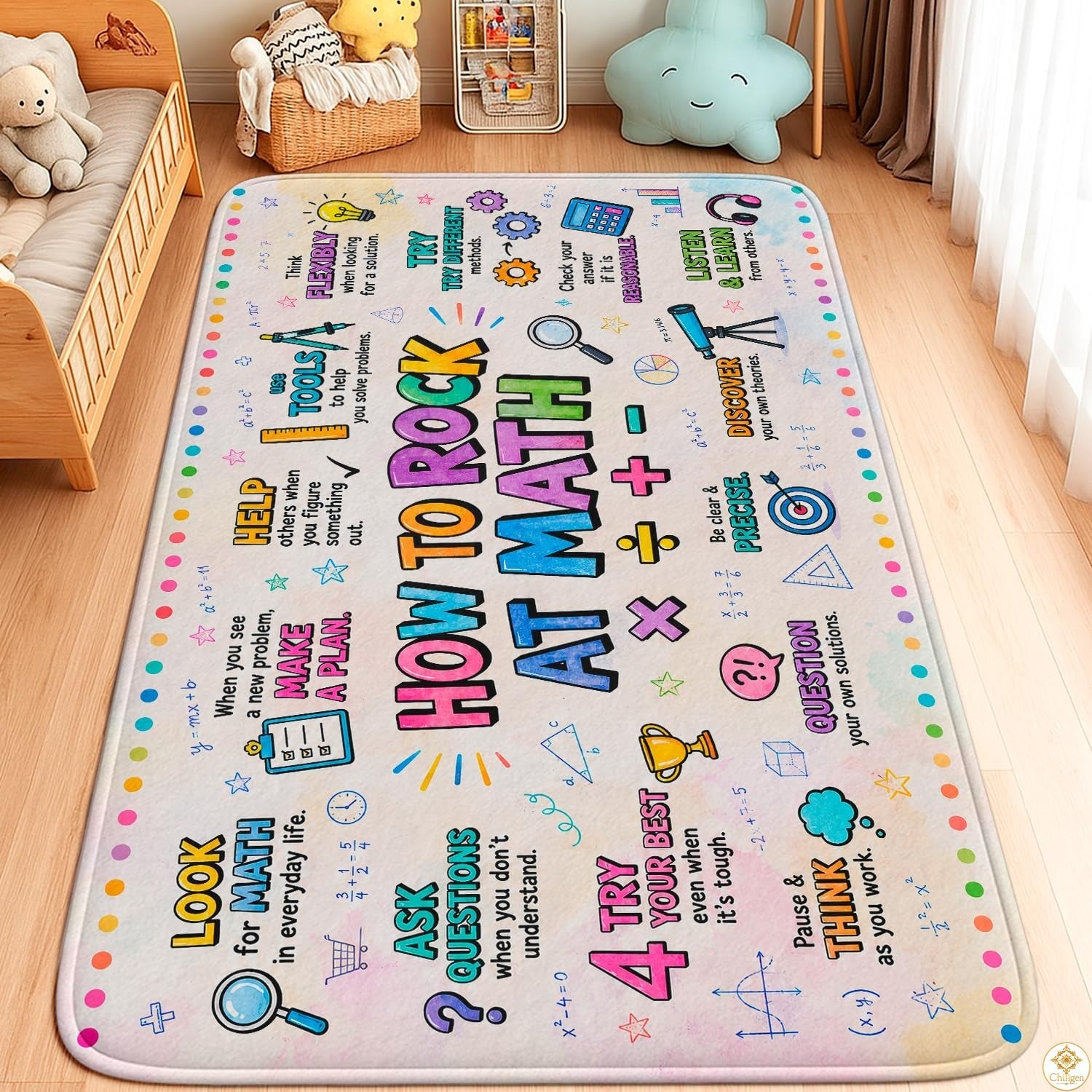 Custom Math Area Rug