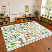 Personalized Road Map Welcome Mat with Custom Name