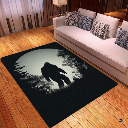 Close up texture detail of Bigfoot area rug soft pile surface and hemmed edges. - thumbnail image 3 of 5