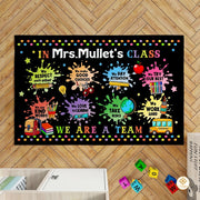 Custom Math Classroom Welcome Mat with Formulas and Numbers - Math D10 / 3' x 5' (Rectangular)