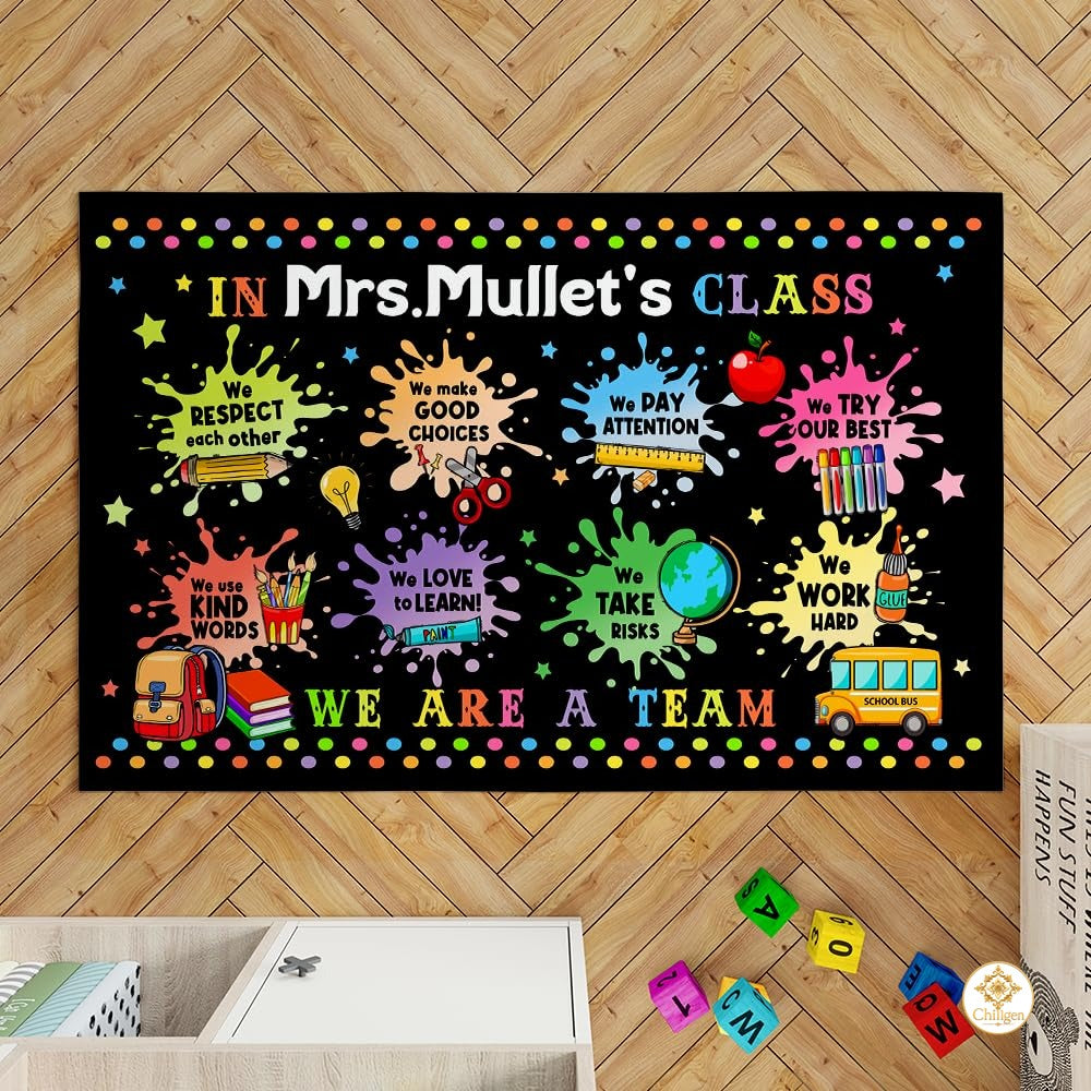 Custom Math Classroom Welcome Mat with Formulas and Numbers - Math D10 / 3' x 5' (Rectangular)