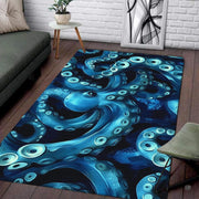 Size and dimensions guide for deep blue kraken octopus area rug - thumbnail image 2 of 7