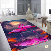 Custom Pink Flamingo Welcome Mat for Entrance and Living Room