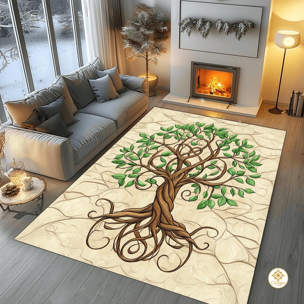 Custom Celtic Tree of Life Rug for Living Room and Bedroom - Tree-ds08
