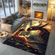 Enchanted forest rug nursery styling showcasing decorative accent amber tones and mythical decor. - thumbnail image 5 of 7