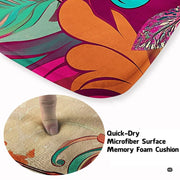 Non-slip grip backing texture and resilient construction of flamingo area rug. - thumbnail image 6 of 7
